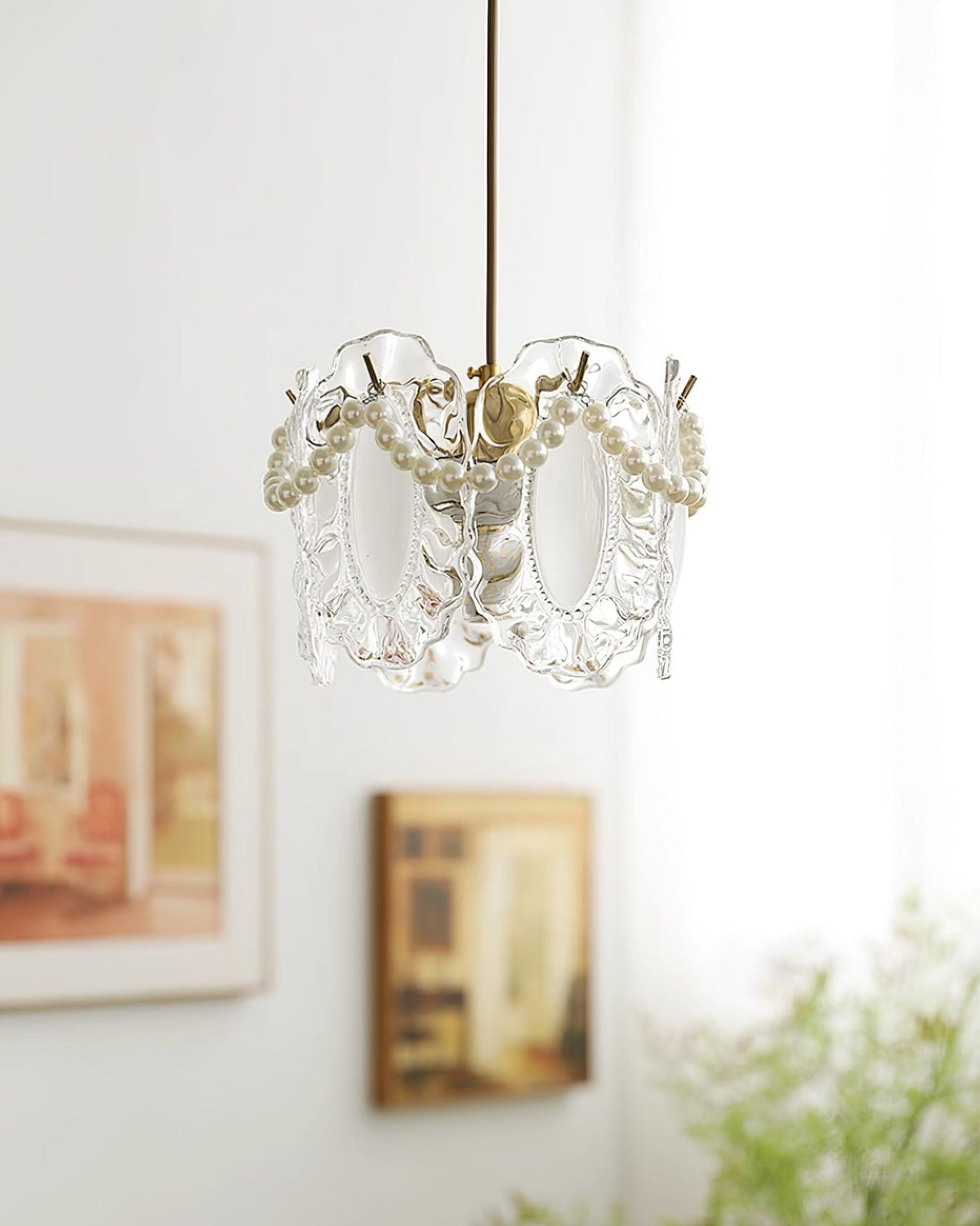 Elysia Glass Shade Pendant Light-Neutral Decor