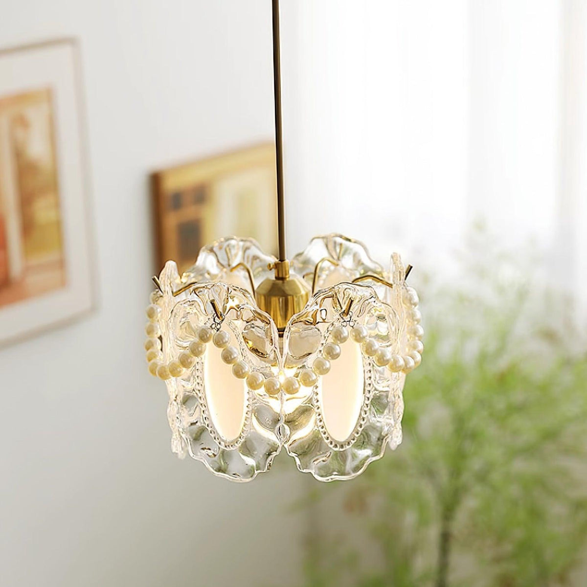 Elysia Glass Shade Pendant Light-Neutral Decor