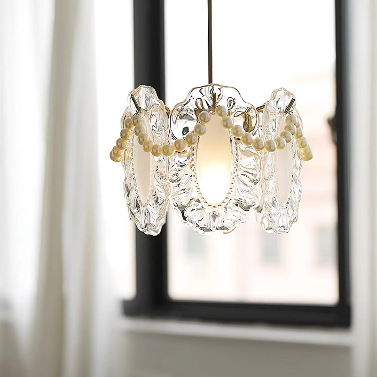 Elysia Glass Shade Pendant Light-Neutral Decor
