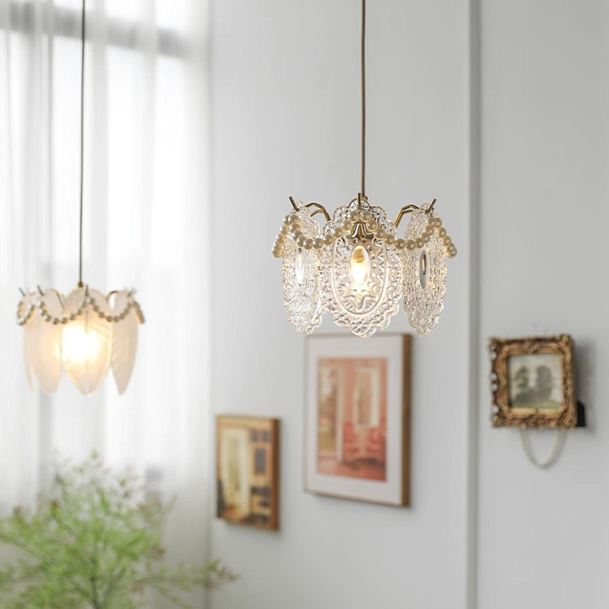 Elysia Glass Shade Pendant Light-Neutral Decor