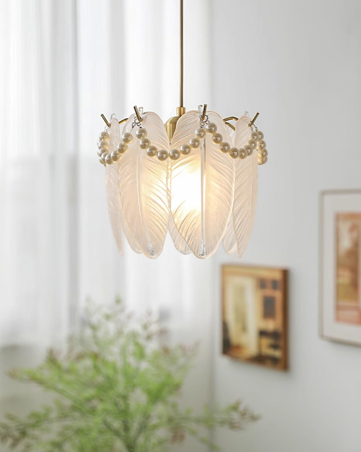 Elysia Glass Shade Pendant Light-Neutral Decor