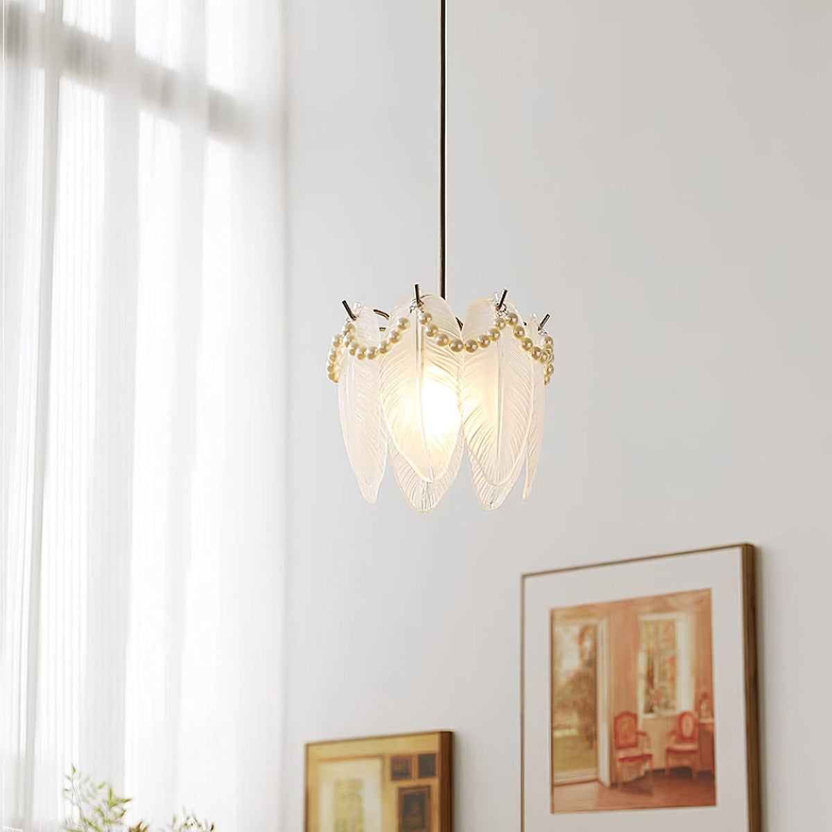 Elysia Glass Shade Pendant Light-Neutral Decor