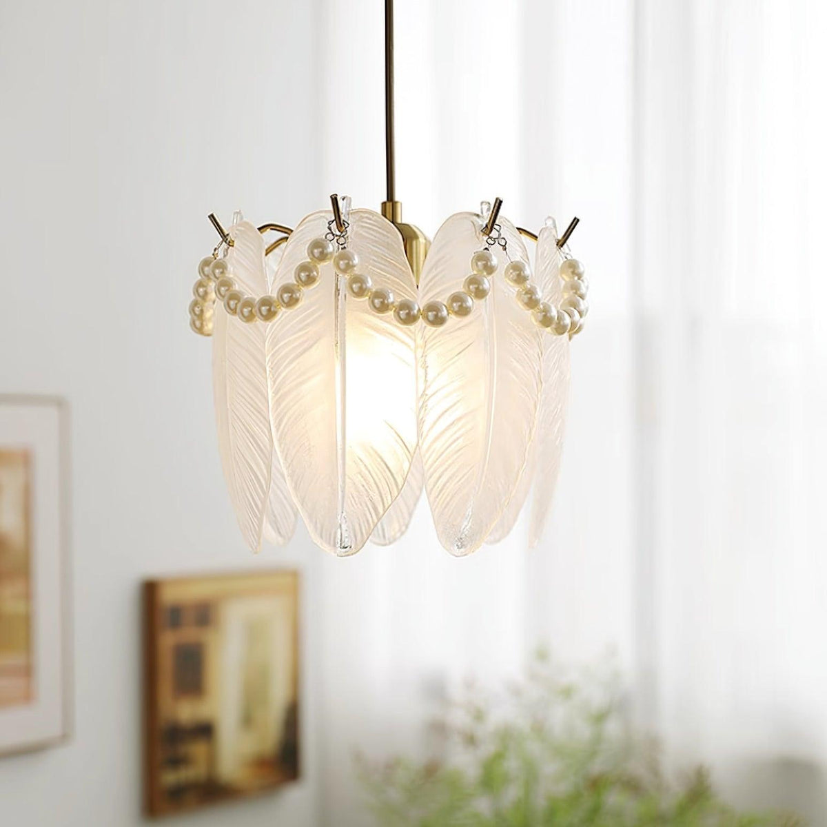 Elysia Glass Shade Pendant Light-Neutral Decor