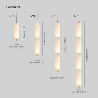 Zovarion Suspension Moderne Minimaliste en Albâtre-Luire