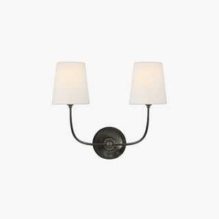 Victor Applique Murale en Bronze Noir et Tissu