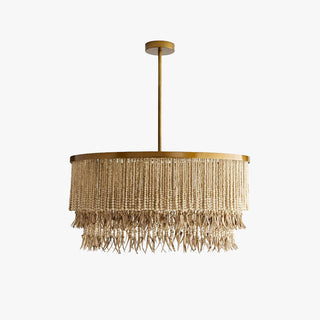 Odette Lustre en Bois et Perles de Noix de Coco
