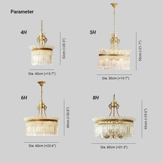 Xelra Lustre en Laiton & Cristal