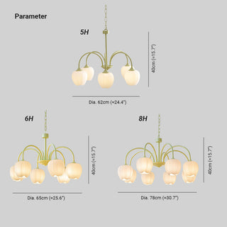 Tulip Lustres Rafraîchissants en Verre