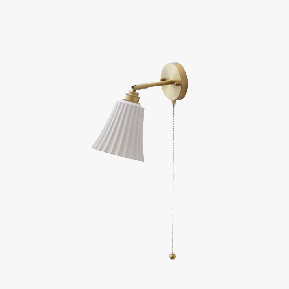 Arisha Moderne Tirer Cordon Métal Cerámique Intérieur Applique Murale Salon