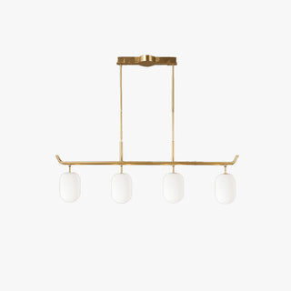 Valentina Moderne Cuivre Verre Linéaire Lustre Salon