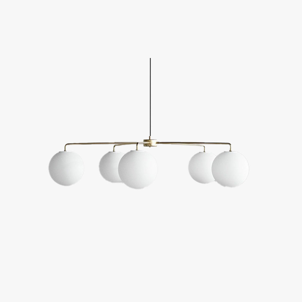 Valentina Minimaliste LED Bulle Verre Métal Lustre Salon