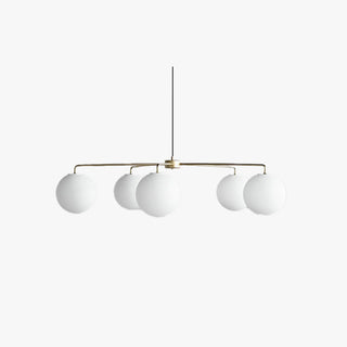 Valentina Minimaliste LED Bulle Verre Métal Lustre Salon