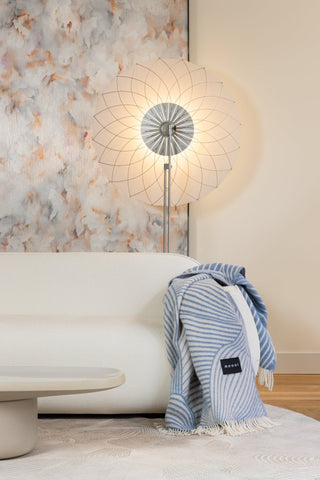 Radiant Floral Floor Lamp-Neutral Decor