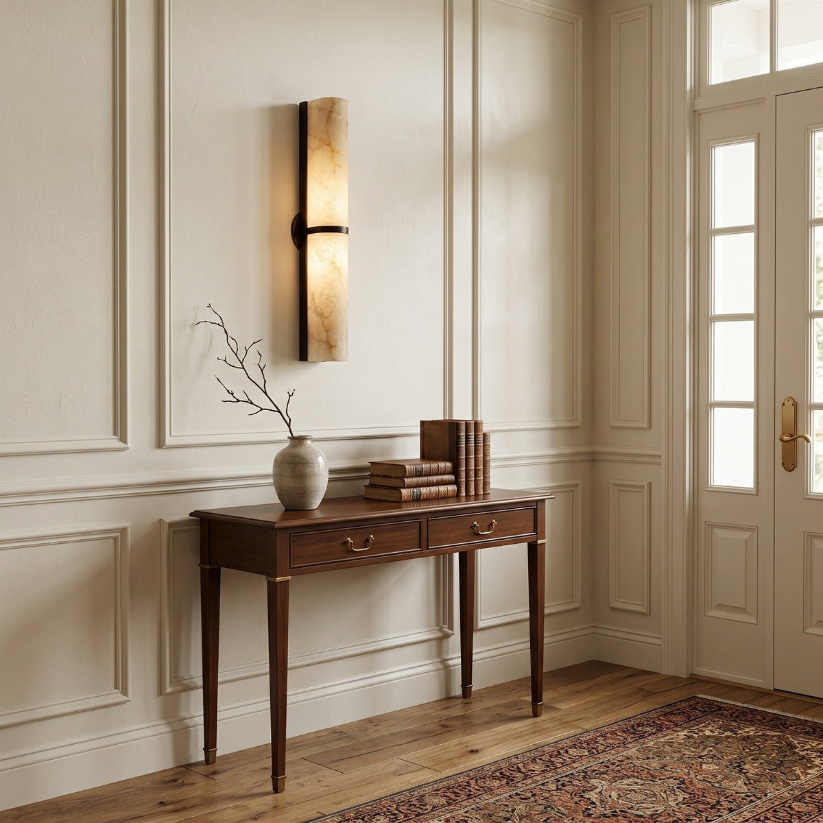 Viraenella Applique murale cylindrique en albâtre