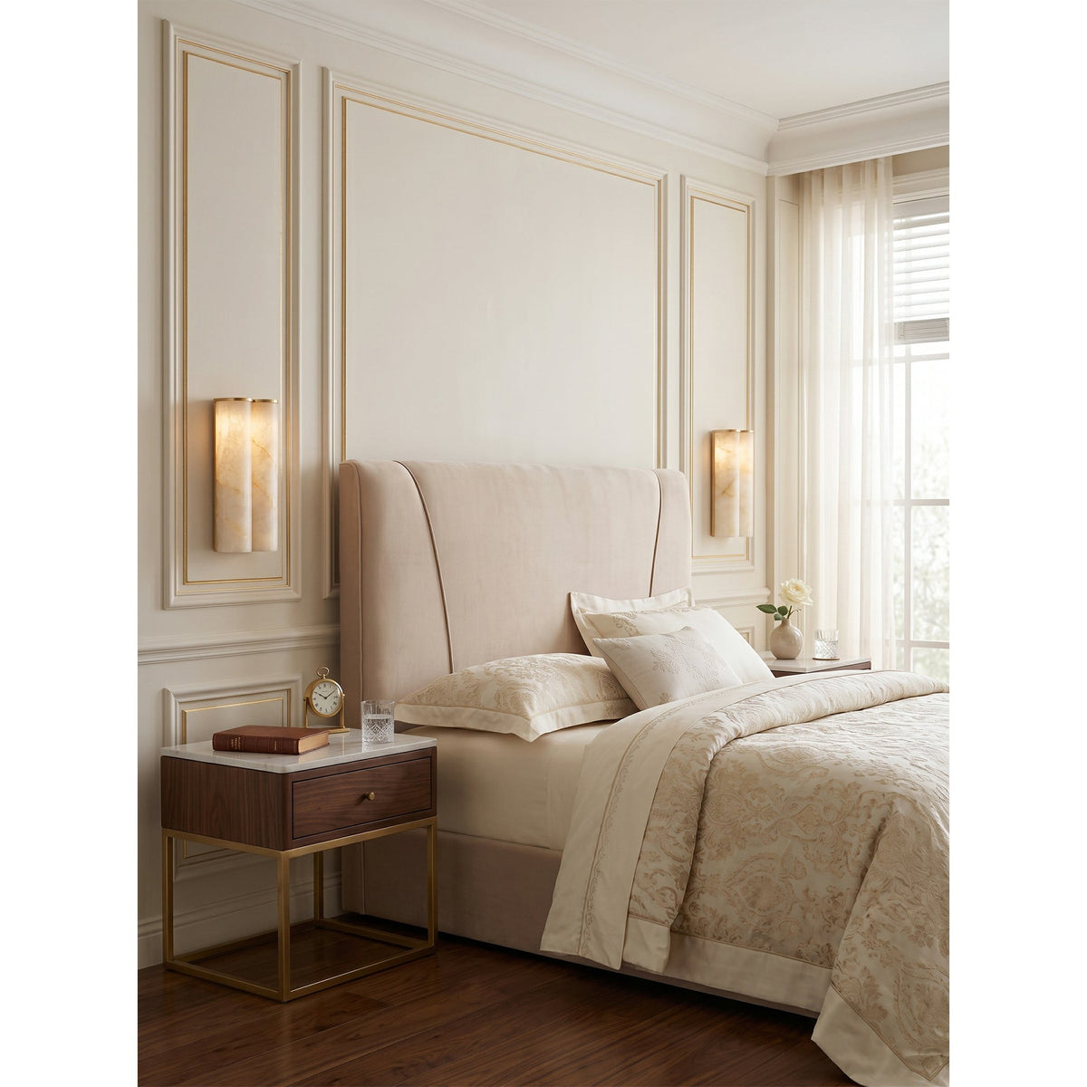 Viraenella Applique murale cylindrique en albâtre