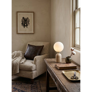 Nuvor Lampe de Table en Travertin Beige
