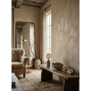 Nuvor Lampe de Table en Travertin Beige