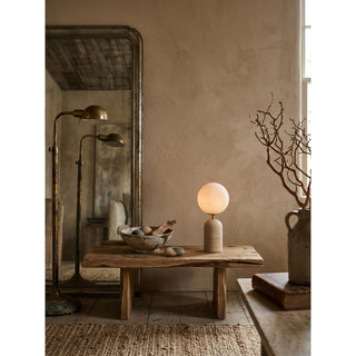 Nuvor Lampe de Table en Travertin Beige