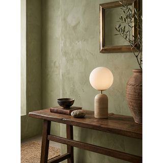 Nuvor Lampe de Table en Travertin Beige