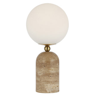 Nuvor Lampe de Table en Travertin Beige