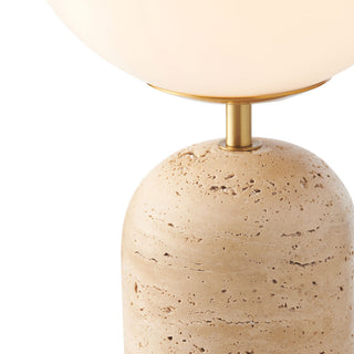 Nuvor Lampe de Table en Travertin Beige