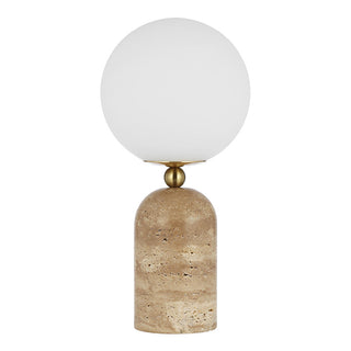 Nuvor Lampe de Table en Travertin Beige