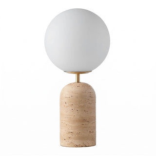 Nuvor Lampe de Table en Travertin Beige