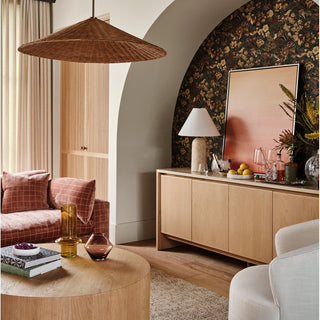 Astere Lampe de Table en Travertin Beige