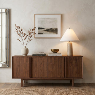 Astere Lampe de Table en Travertin Beige