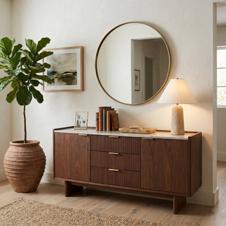 Astere Lampe de Table en Travertin Beige