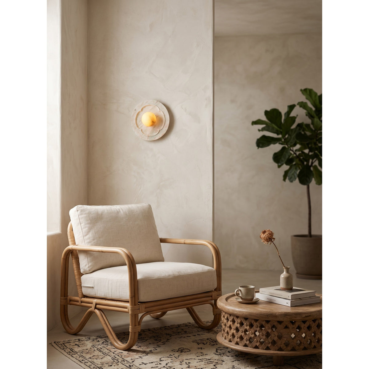 Soroaria Applique murale florale en marbre