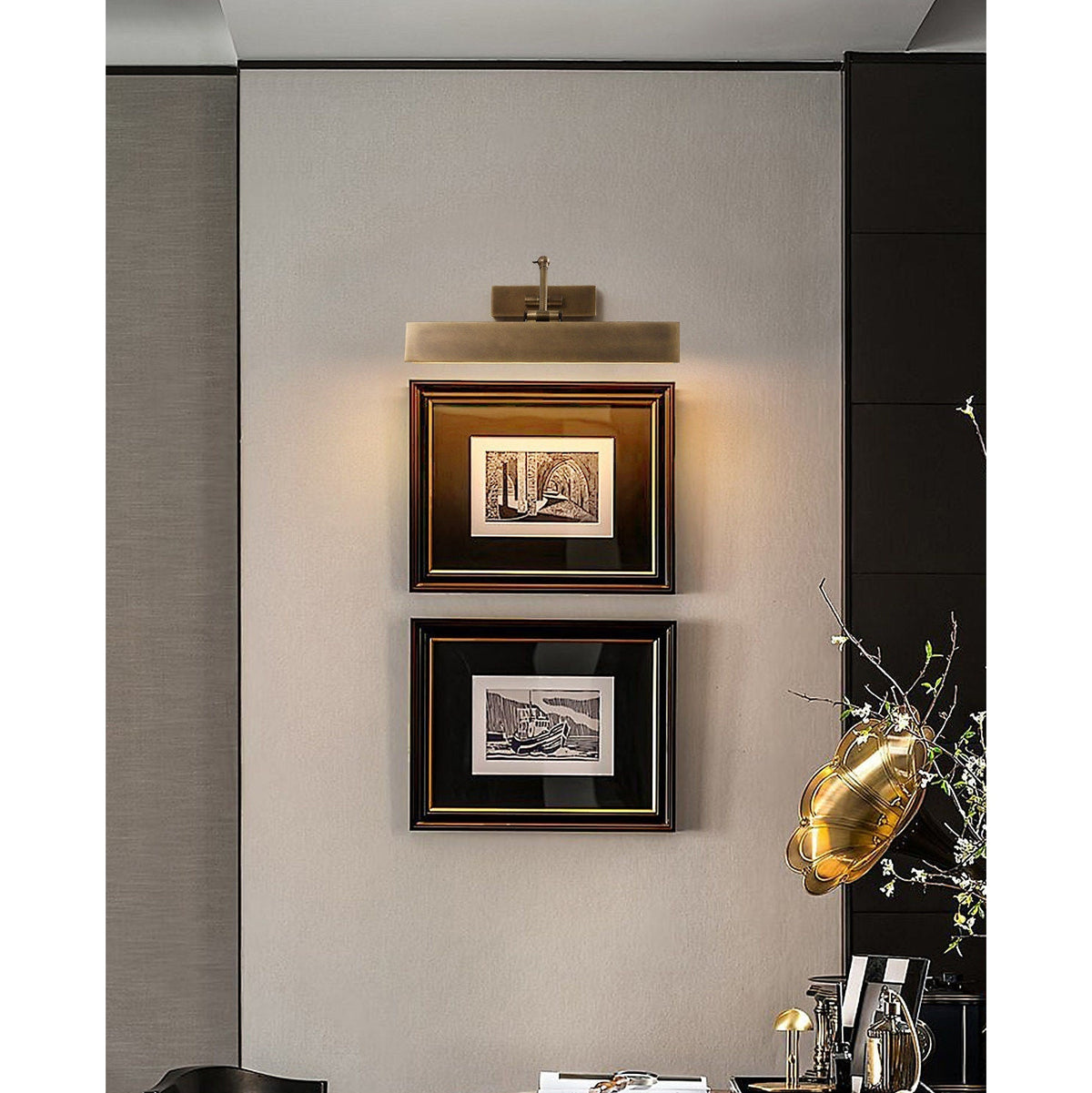 Auraraine Applique Murale en Laiton Rotative