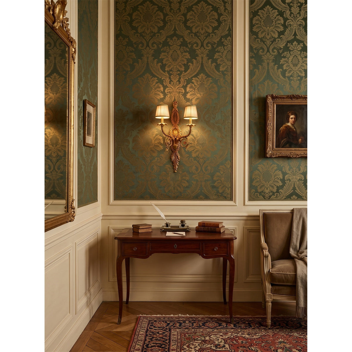 Regals Applique murale baroque à deux lumières