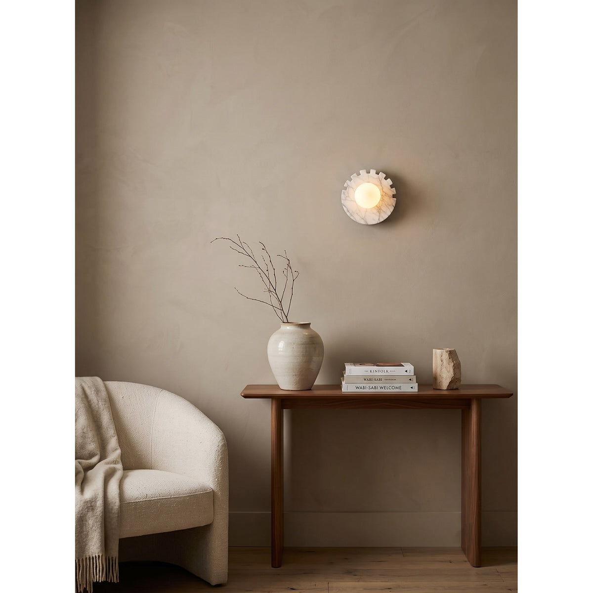 Rivaneria Applique murale en marbre et travertin