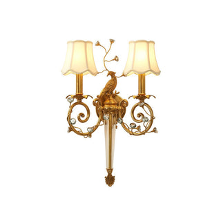 Veliiella Applique murale paon en cristal