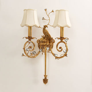 Veliiella Applique murale paon en cristal
