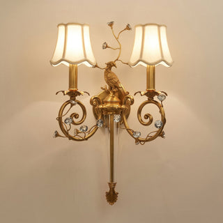 Veliiella Applique murale paon en cristal