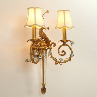 Veliiella Applique murale paon en cristal