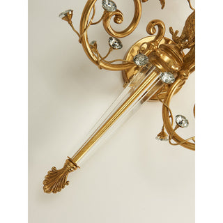 Veliiella Applique murale paon en cristal