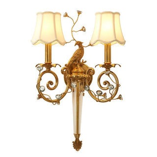 Veliiella Applique murale paon en cristal