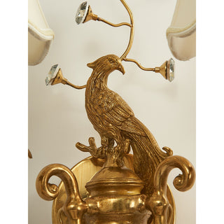 Veliiella Applique murale paon en cristal