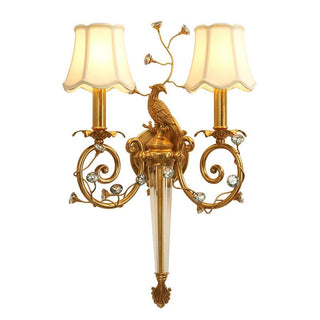 Veliiella Applique murale paon en cristal