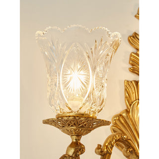 Norisira Applique murale feuilles en cristal
