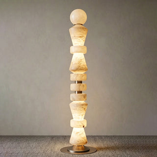 Renivira Lampadaire sculptural en albâtre