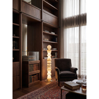 Renivira Lampadaire sculptural en albâtre
