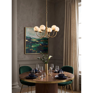 Lumoaine Lustre à globes en albâtre