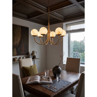 Lumoaine Lustre à globes en albâtre