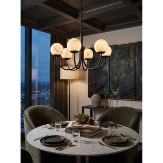 Lumoaine Lustre à globes en albâtre