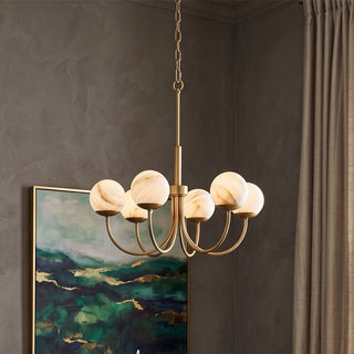 Lumoaine Lustre à globes en albâtre