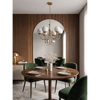 Lumoaine Lustre à globes en albâtre